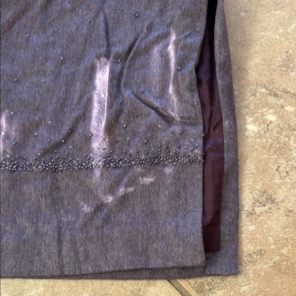 Anne Klein Purple Midi Pencil Skirt Cut Out Design - Picture 3 of 4